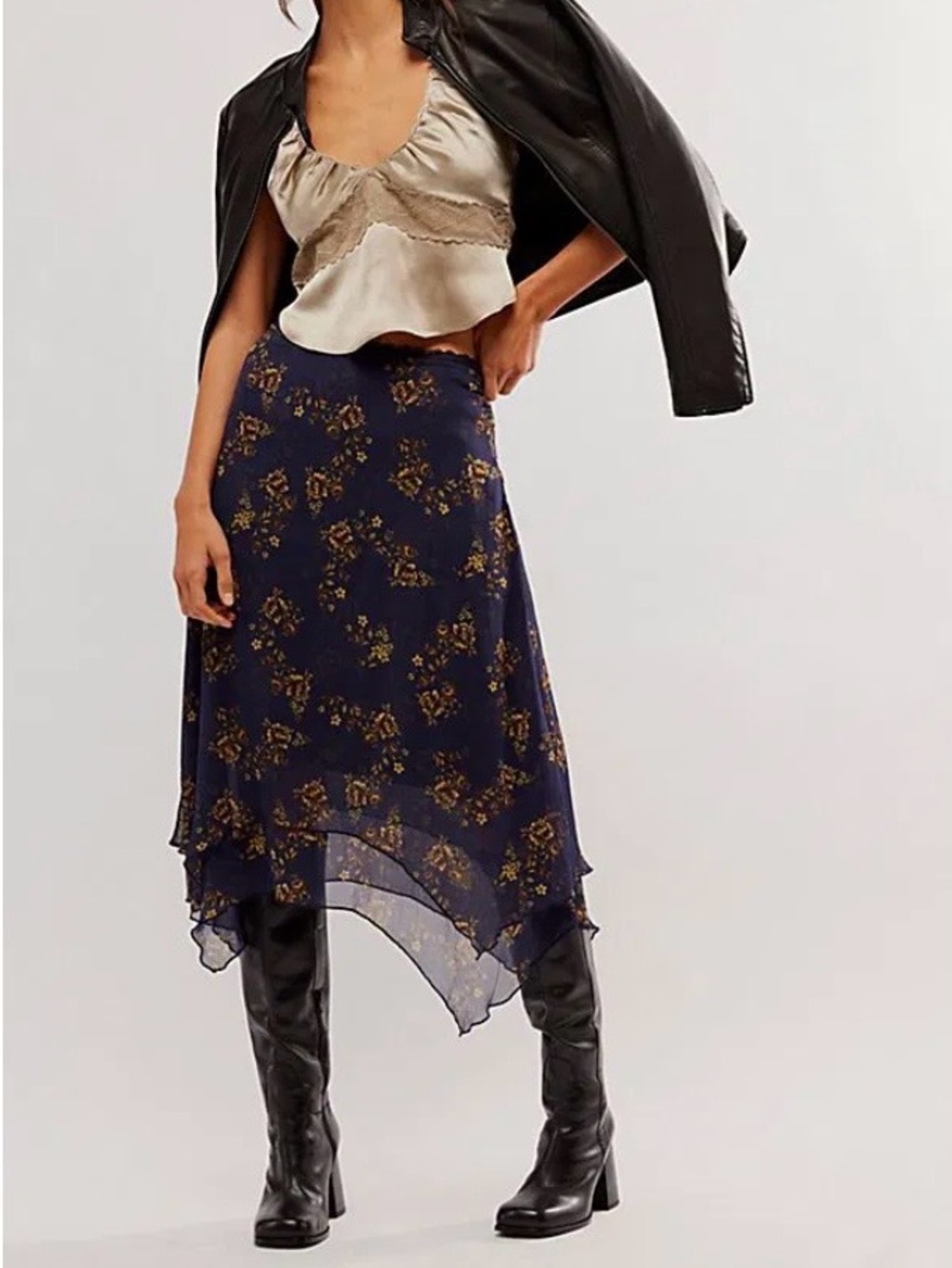 Free People Garden Party A-Line Midi Skirt